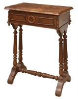 FRENCH LOUIS PHILIPPE PERIOD WALNUT TRAVAILLEUSE