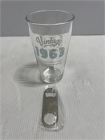 Vintage 1963 Limited Edition Pint Glass and