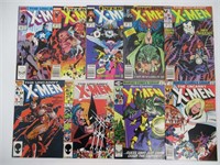 X-Men Group of (9) #131-268 w/Keys