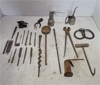 Oil Cans, Wood Drill Bits, Ladle