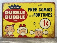Fleer Dubble Bubble Gum Metal Sign 8" x 12"