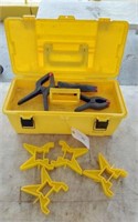 LARGE PLASTIC SPRING CLAMPS- YELLOW BLOCKS AND