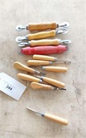 SMALL WOOD CHISELS AND SCREEN ROLLERS