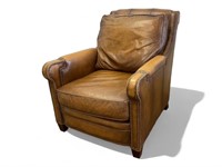 Randall Allan Nail Trim Leather Armchair