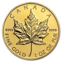 Canada 1 Oz Gold Maple Leaf Bu (random Year)
