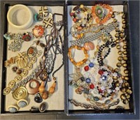 Costume Jewelry 2 Trays