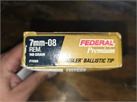 Federal Premium Rifle 7mm-08 REM (full box)
