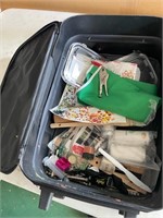 SUITCASE WITH CRAFT SUPPLIES
