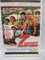 7 Women from Hell 1971 Tri-Fold Movie Poster
