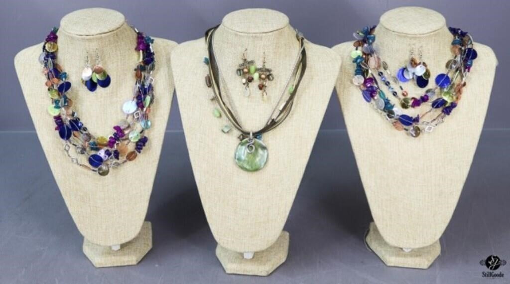 Chico's Necklaces w/Matching Earrings / 3 sets