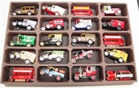 Display case with 20 Matchbox Models of Yesteryear