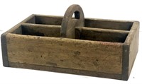 Antique Wooden Handle Tool, Caddy Box