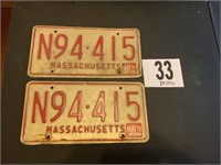 Pair of Vintage License Plates