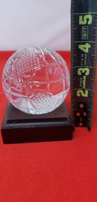Waterford Crystal World Globe with Stand