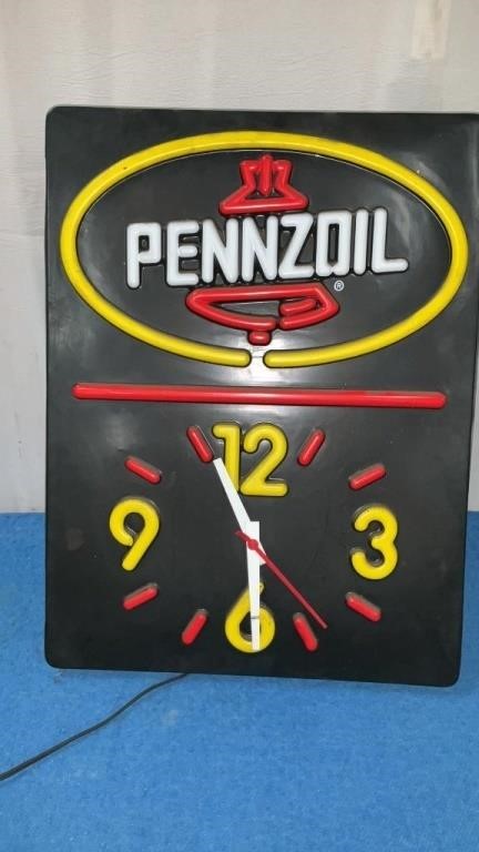 Pennzoil Illuminated Wall Clock