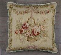 Aubusson Tapestry Pillow w/ Tassels