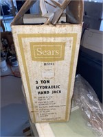 Vintage Sears 3 Ton Hydraulic Hand Jack