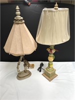 2 Decorative Lamps Parrot & Lemon & Bird