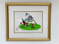 Vintage 1991 limited edition Tom & Jerry golfing