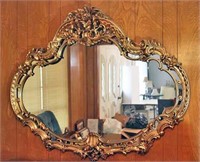 Ornately Molded Plastic Frame Mirror