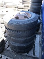 (5) 8.25-20 Tires on 10-Hole Steel Rims
