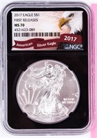 Coin 2017 American Silver Eagle NGC MS70