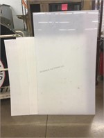 Assorted Sheets of White Plexi - largest is