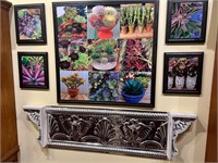 Framed Gardening Photos and Tin Wall Decor