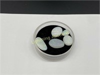 FIVE NATURAL AUSTRALIAN CABOCHON OPALS