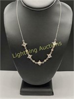 STERLING SILVER MOONSTONE NECKLACE