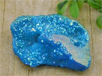 BLUE ALIEN EGG GEODE ROCK STONE LAPIDARY SPECIMEN