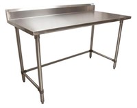 14 GAUGE STAINLESS STEEL WORK TABLE OPEN BASE AND