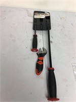 2 Pry Bars And Adustable Wrench
