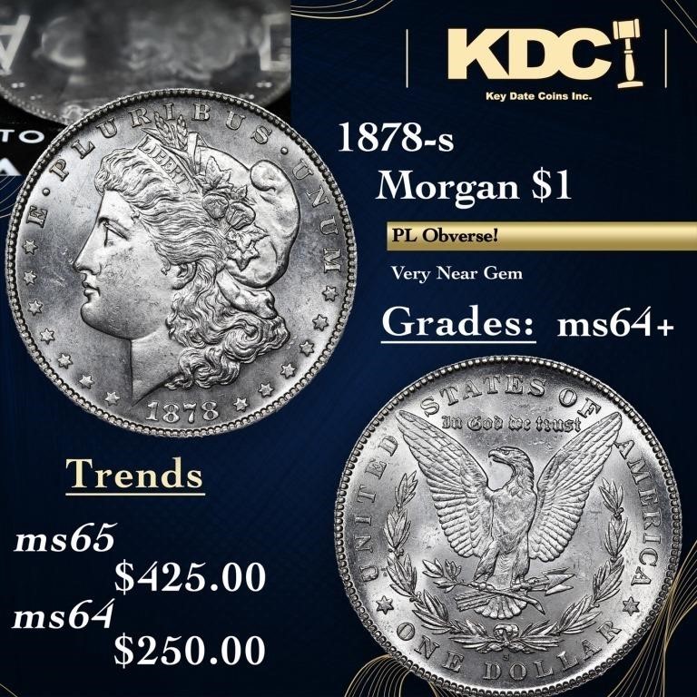 1878-s Morgan Dollar 1 Grades Choice+ Unc