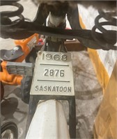 Bicycle License Plate (Saskatoon) - Comes complete