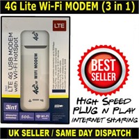 3 in1 LTE 4G USB Modem with Wi-Fi Hotspot SIM Card