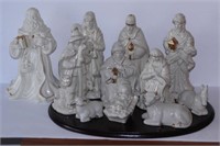 Lot #2023 - Crown Accents 11pc Nativity set with