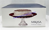 Mikasa Crimson Dawn Cake Plate - New In Box
