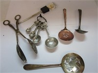 Serving spoons, letter opener, measuring spoons