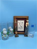 Assorted Golfing Decor Items