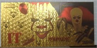 24k gold-plated it pennywise banknote