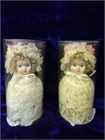 Two Victorian Baby Doll Tree Toppers
