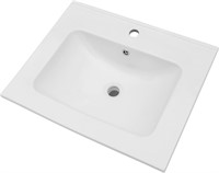 Lordear White Bathroom Sink 24x18 - 1Hole White