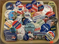 LOT OF MISC POLITICAL PIN-BACK BUTTONS