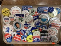 LOT OF MISC POLITICAL PIN-BACK BUTTONS