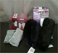 Box-3 Totes Neck Wraps, 2 Pair Socks, 2 Fur Ear