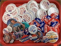 LOT OF MISC BILL CLINTON PIN-BACK BUTTONS