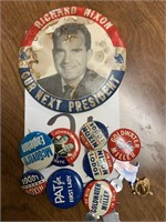 LOT OF MISC VINTAGE PRESIDENTIAL PIN-BACK BUTTONS