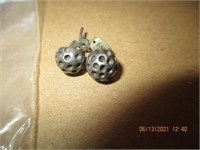 925 Mushroom Head Earrings-4.3g