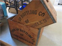 Two Vintage 7up Crates